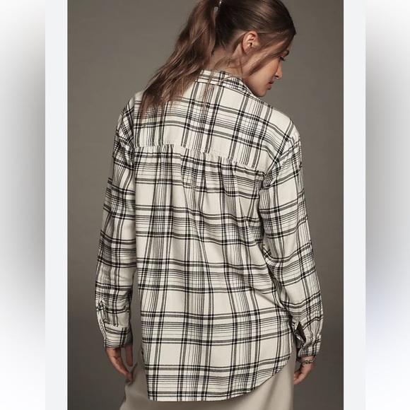 Anthropologie Pilcro The Hadley Plaid Shirt M - Picture 2 of 6